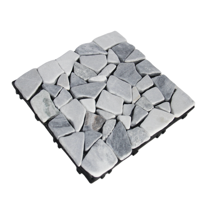 Cobblestone Interlocking Floor Tiles, 12 in x 12 in (8 Tiles per Pack)