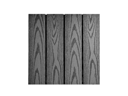 WPC 2D Embossed Faux Wood Stripe Interlocking Floor Tile, 12in x 12in (11 Tiles per Pack)