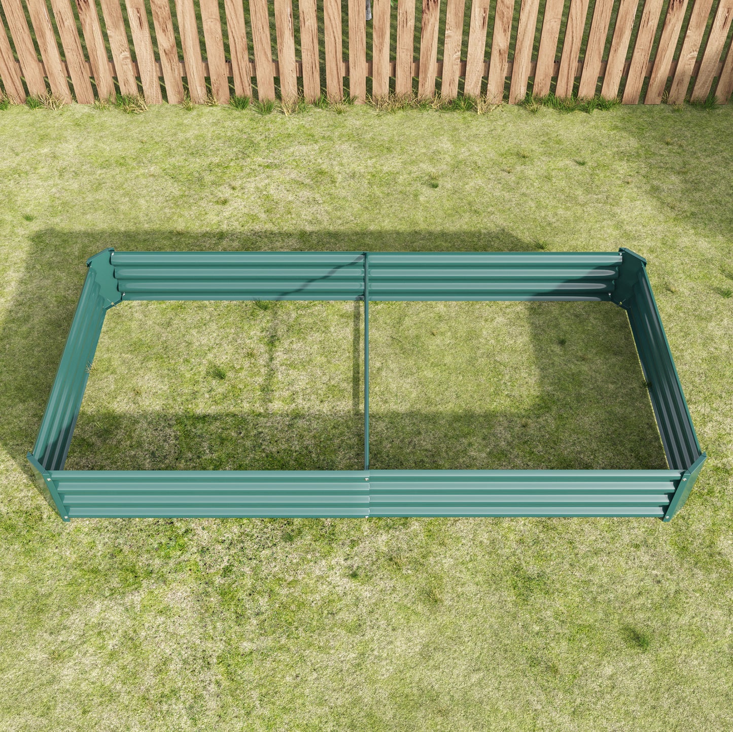 Raised Garden Bed Kit - Metal Raised Bed Garden 7.6x3.7x0.98ft for Flower Planters, Vegetables Herb Black