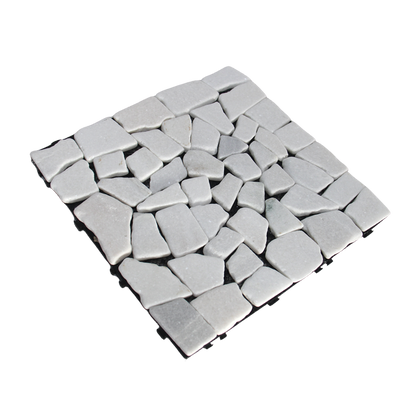 Cobblestone Interlocking Floor Tiles, 12 in x 12 in (8 Tiles per Pack)