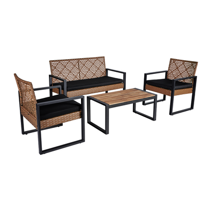 Patio Furniture Set Outdoor Balcony Porch Garden Backyard Lawn Furniture Acacia Wood Tabletop