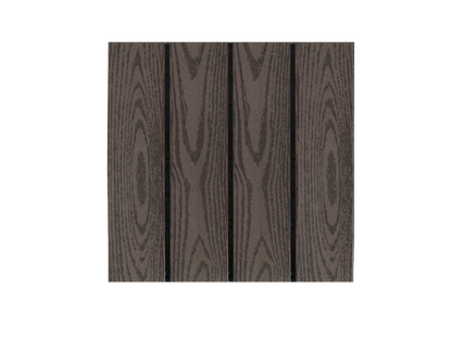 WPC 2D Embossed Faux Wood Stripe Interlocking Floor Tile, 12in x 12in (11 Tiles per Pack)