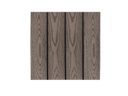 WPC 2D Embossed Faux Wood Stripe Interlocking Floor Tile, 12in x 12in (11 Tiles per Pack)