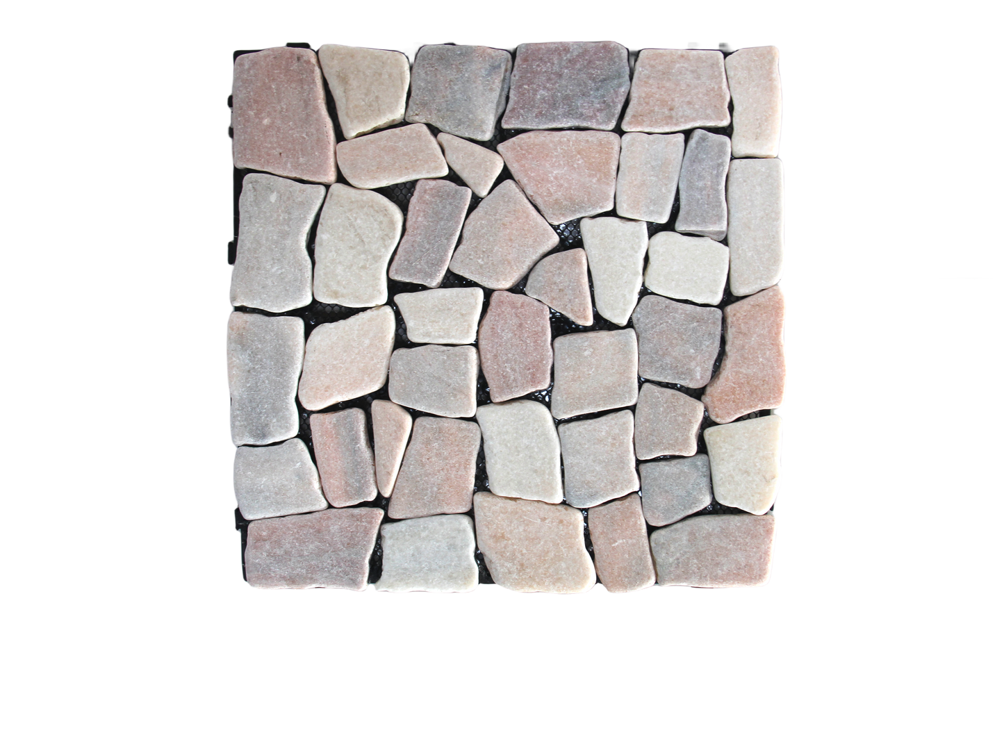 Cobblestone Interlocking Floor Tiles, 12 in x 12 in (8 Tiles per Pack)