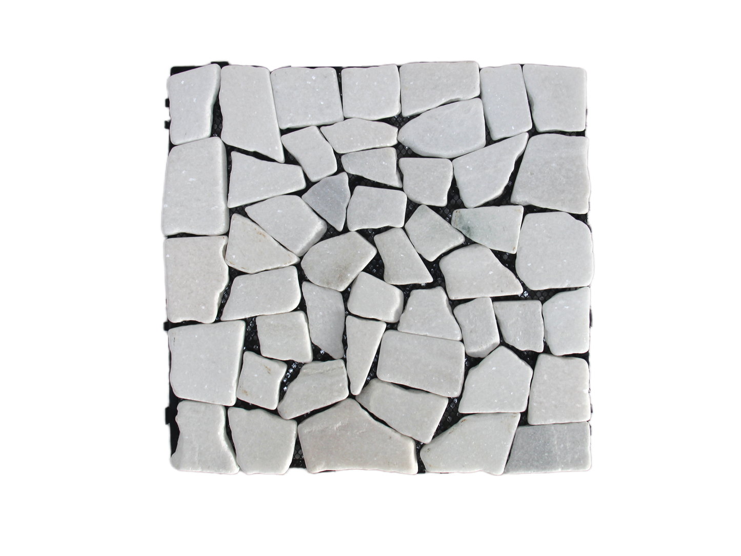 Cobblestone Interlocking Floor Tiles, 12 in x 12 in (8 Tiles per Pack)