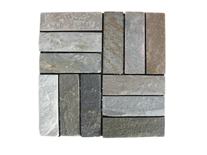 Slate Stone Interlocking Floor Tiles, 12 in x 12 in (8 Tiles per Pack)