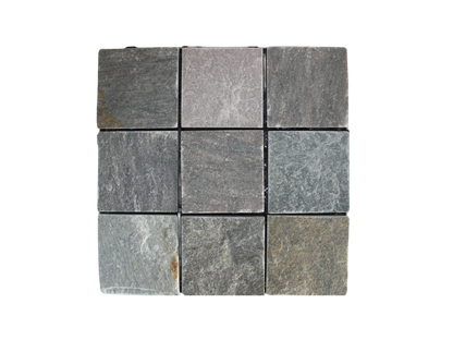 Slate Stone Interlocking Floor Tiles, 12 in x 12 in (8 Tiles per Pack)