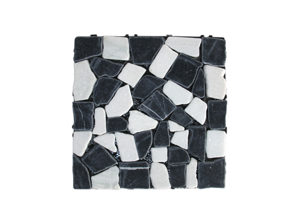 Cobblestone Interlocking Floor Tiles, 12 in x 12 in (8 Tiles per Pack)