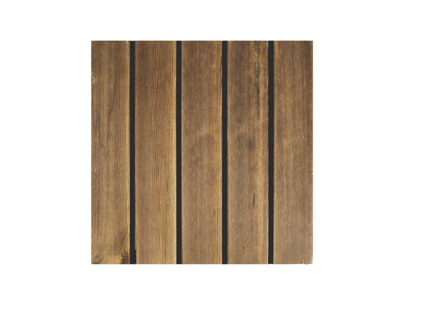 Solid Wood Carbonized Interlocking Floor Tiles, 12 in x 12 in (30 Tiles per Pack)