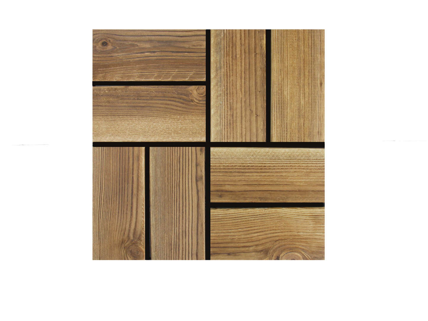 Solid Wood Carbonized Interlocking Floor Tiles, 12 in x 12 in (30 Tiles per Pack)