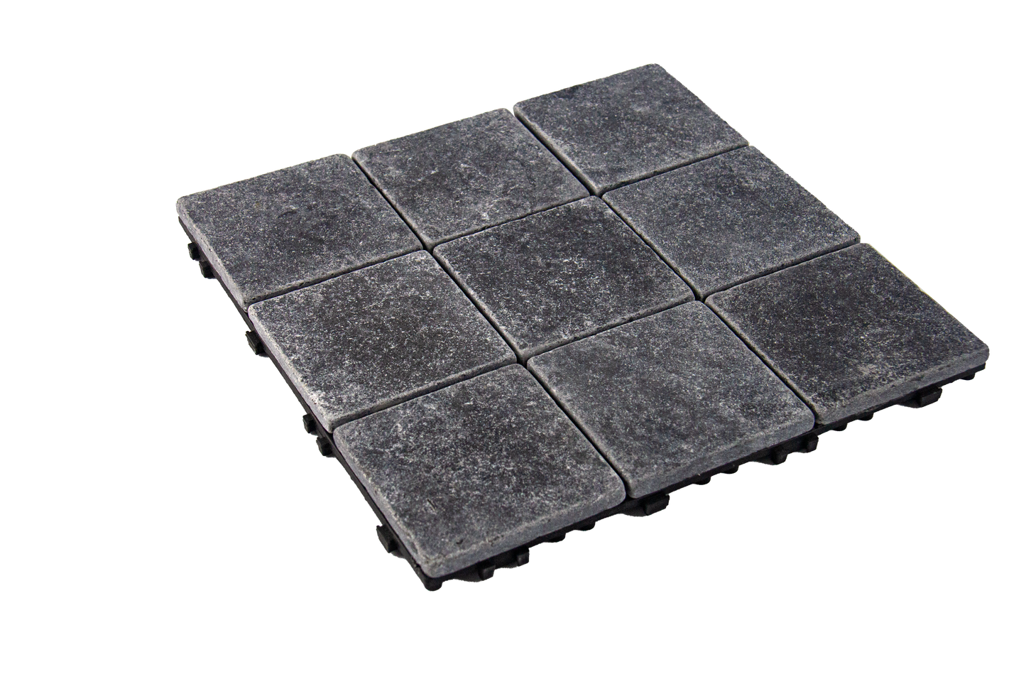 Slate Stone Interlocking Floor Tiles, 12 in x 12 in (8 Tiles per Pack)